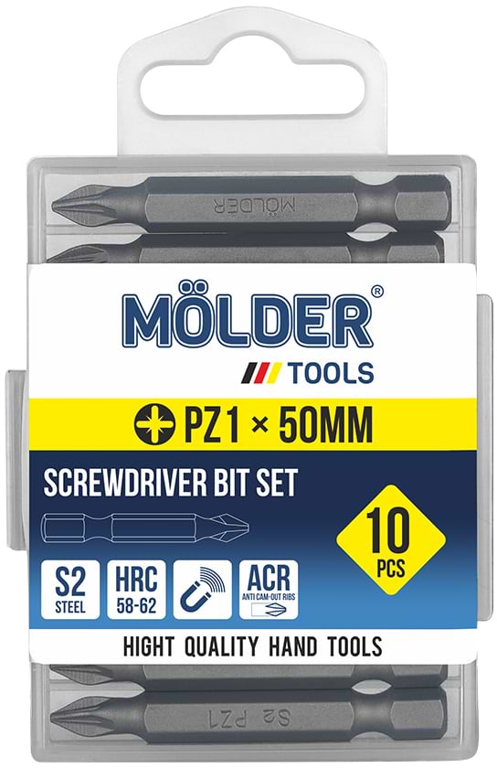 Біта для викрутки Molder PZ1x50 мм 10 шт. (MT7115010)