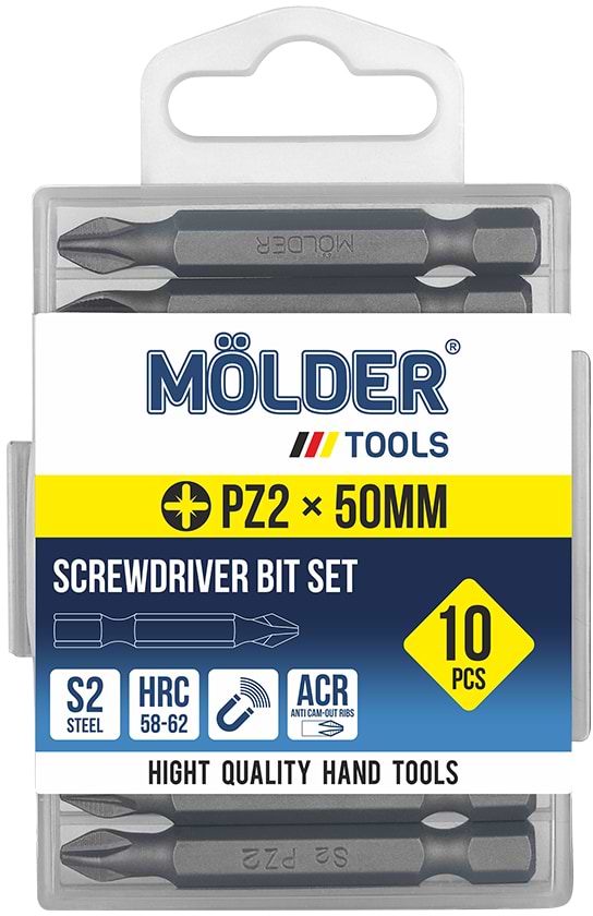 Біта для викрутки Molder PZ2x50 мм 10 шт.  (MT7125010)