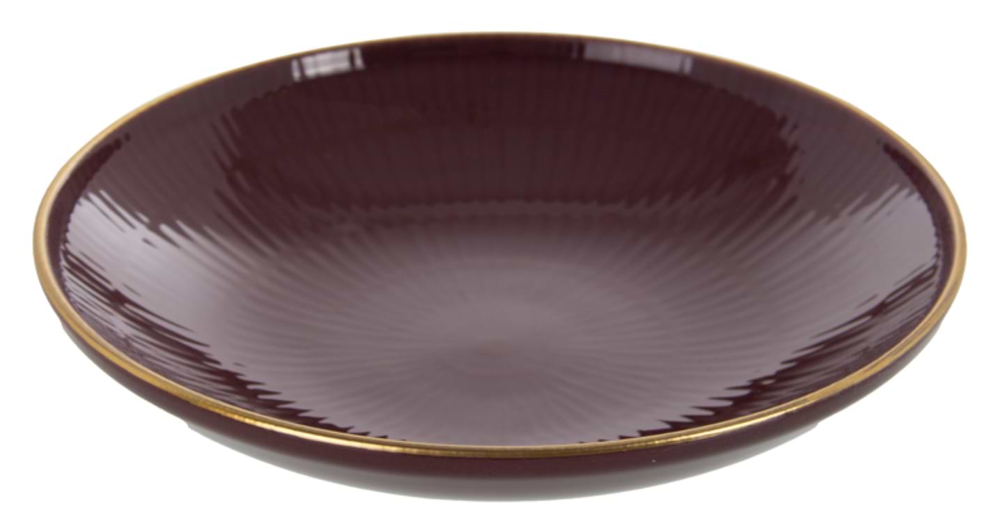 Тарелка обеденная Alba ceramic Bordeaux 21 см (769-056)