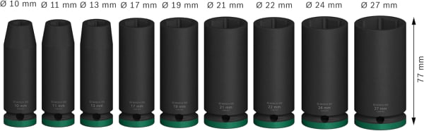 Фото - Набір торцевих голівок Bosch Professional Deep 1/2" 9 шт. (2.608.003.040)