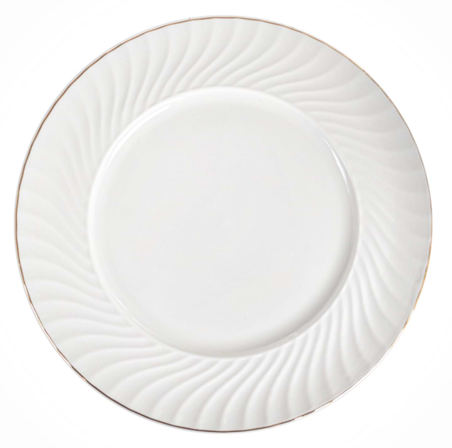 Тарілка обідня Lefard 26 см Меренга із золотом (949-009-1)
