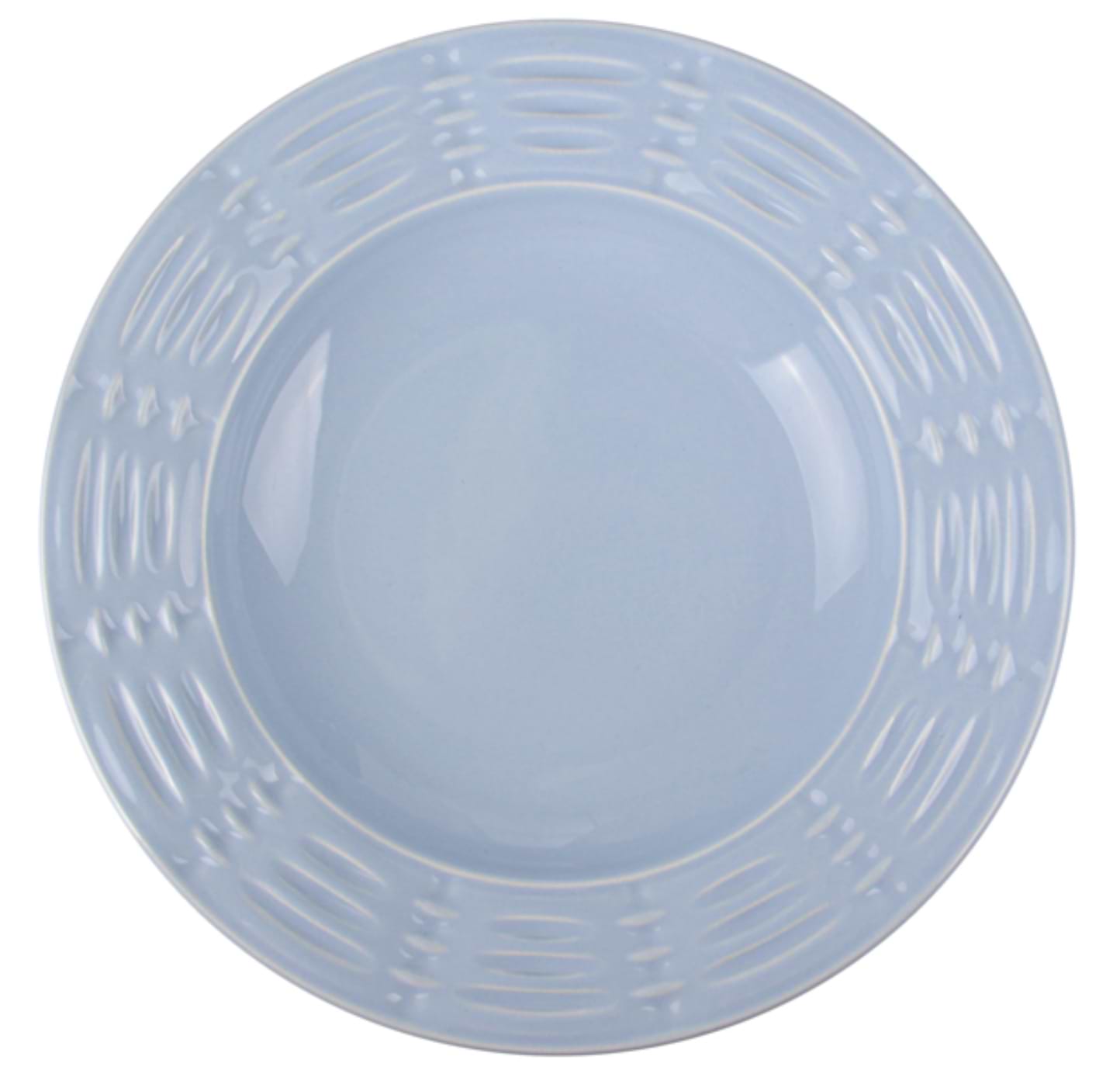 Тарелка суповая Kutahya Porselen Руби 22 см голубая (942-027)