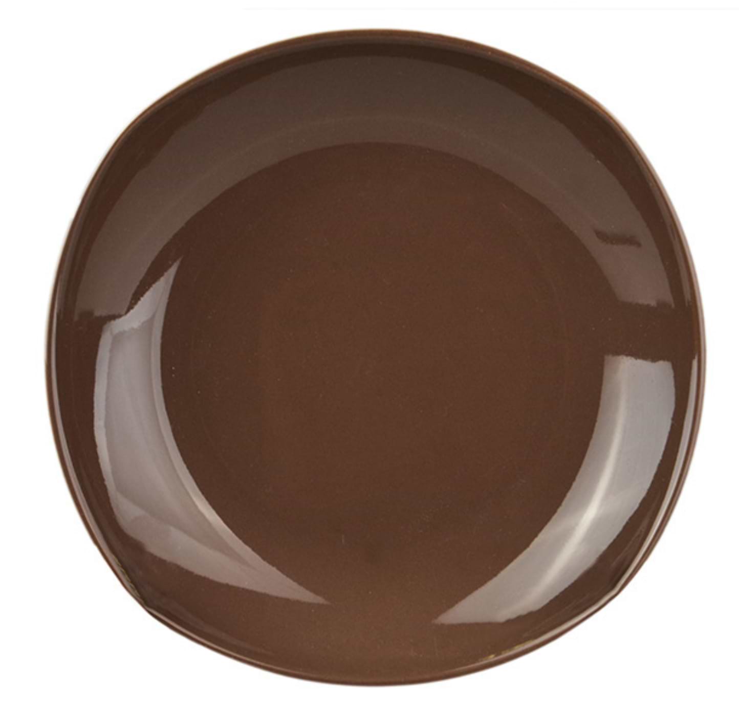 Тарелка суповая Kutahya Porselen Призма 20 см коричневая (942-041)