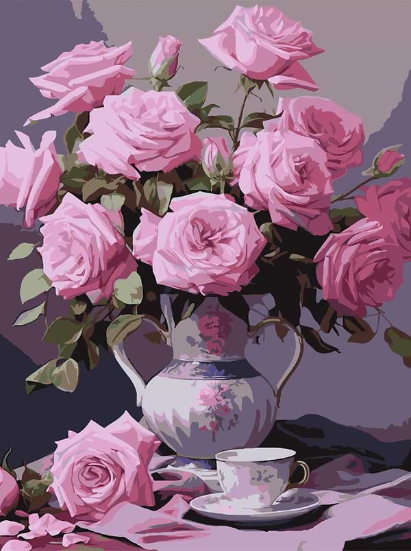 Фото - Картина по номерам Strateg Розовые розы 30х40 (SS-1247) Фото - Картина по номерам Strateg Розовые розы 30х40 (SS-1247)