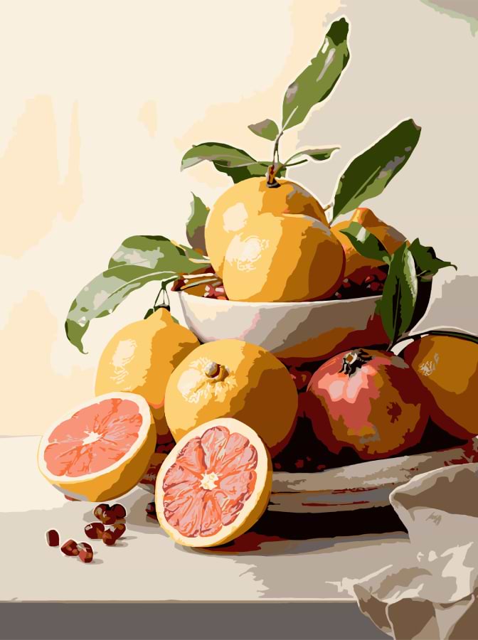 Картина за номерами Strateg Фруктовий натюрморт 30х40 (SS-1263)