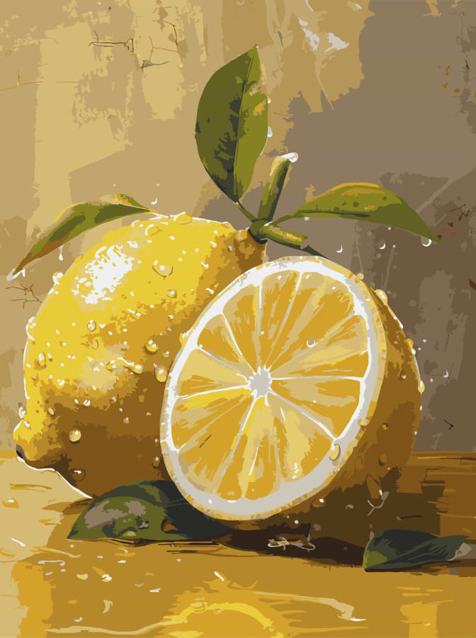 Картина за номерами Strateg Лимонний настрій 30х40 (SS-1269)