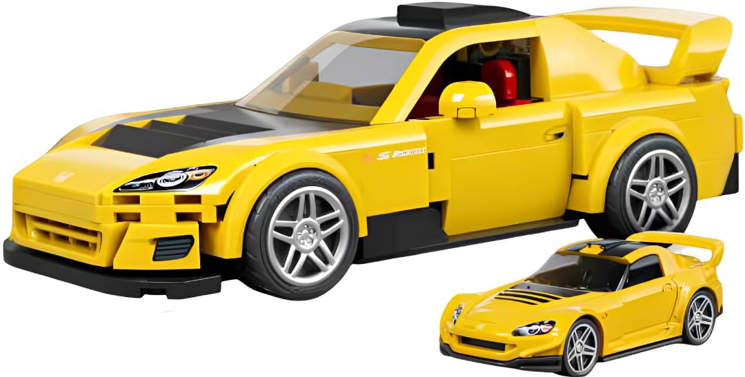 Коллекционная машинка-конструктор Mattel Brick Shop Honda S2000 серії Speed (JFR88)