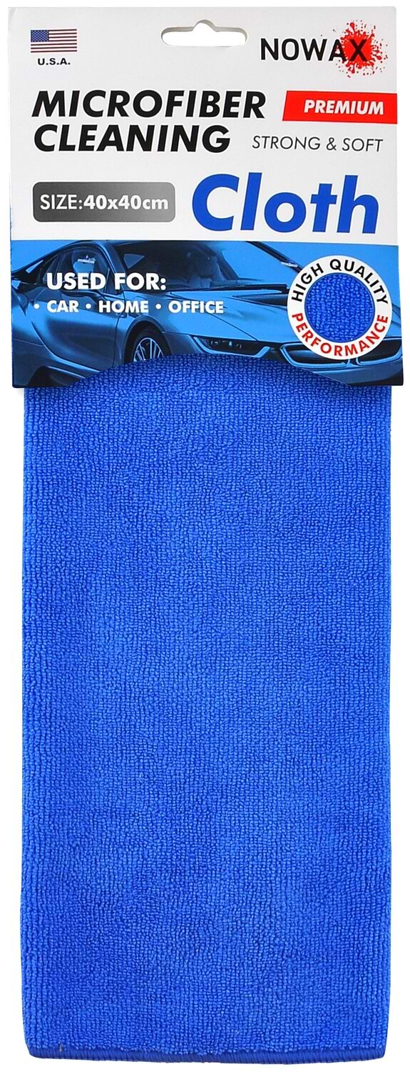 Автомобільна серветка NOWAX For Cleaning 40х40 см, синя (NX67440)