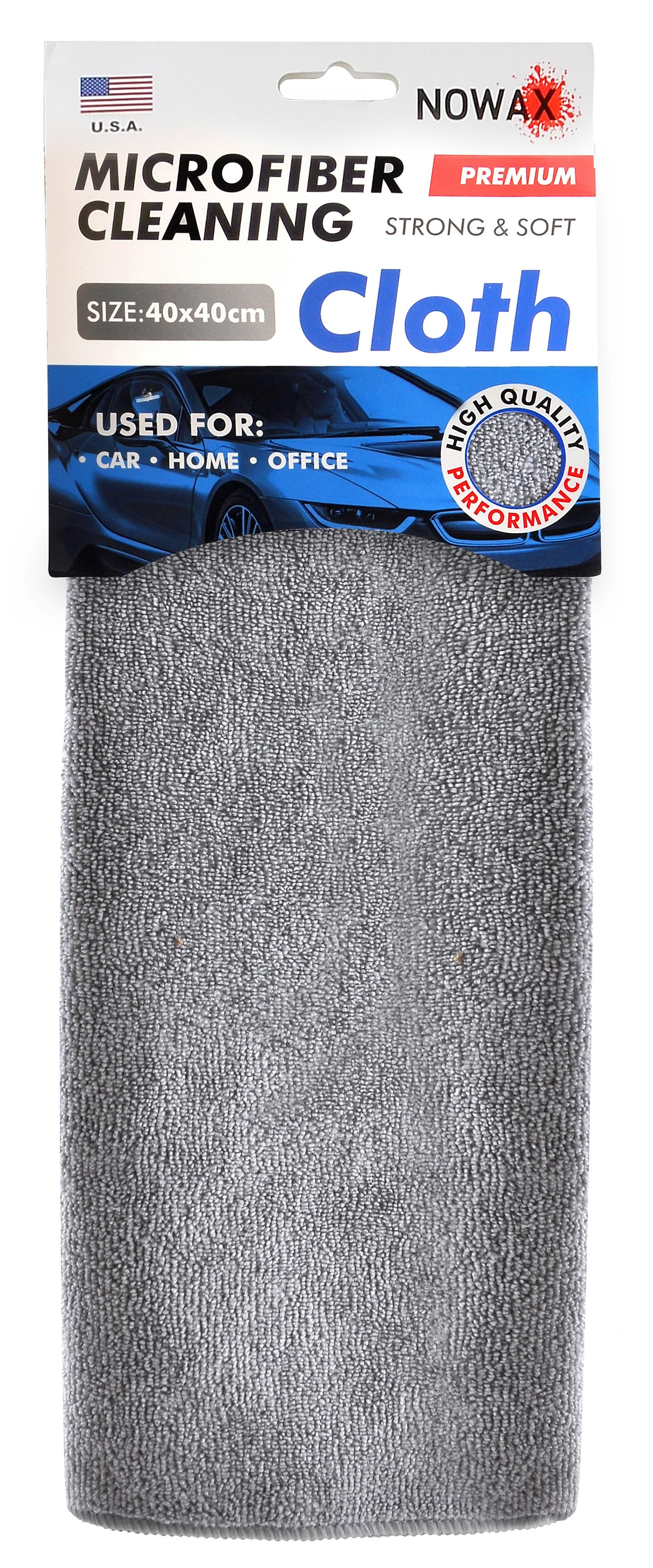 Автомобільна серветка NOWAX For Cleaning 40х40 см сіра (NX67441)