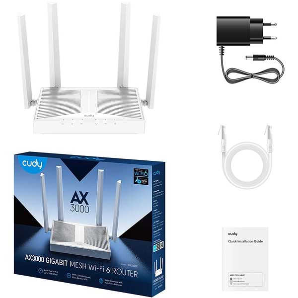 Фото - Маршрутизатор інтернет WiFi6 Cudy WR3000E