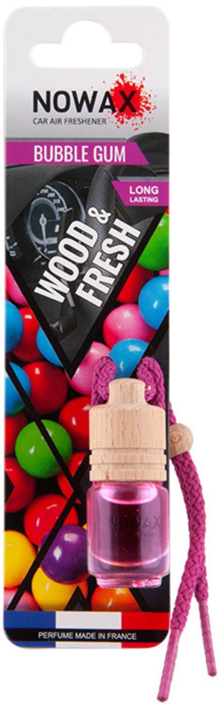 Ароматизатор для авто NOWAX Wood&Fresh - Bubble Gum 5 мл (NX07702) - Фото 1