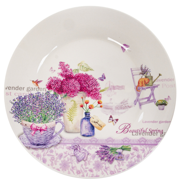 Фото - Тарілка обідня Lefard Лаванда 25 см (858-0047)