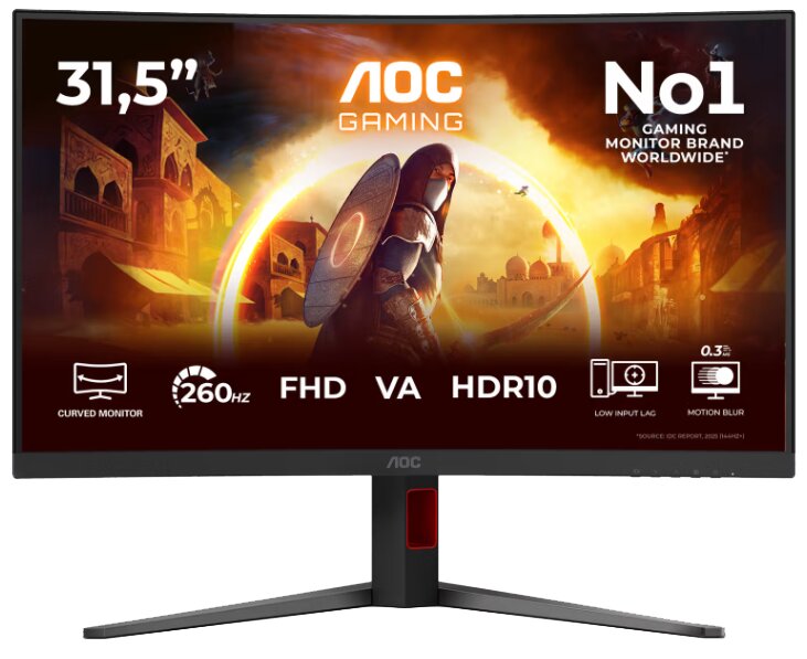 Монітор ігровий AOC C32G4Z Black/Red