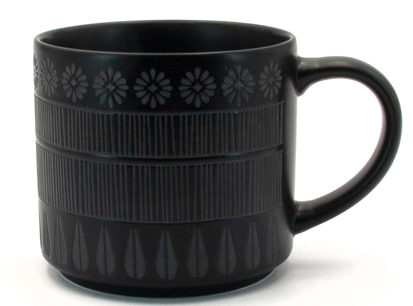 Чашка Milika Lunetta Ornament Black 470 мл (M0520-GB228-T4009-1A)