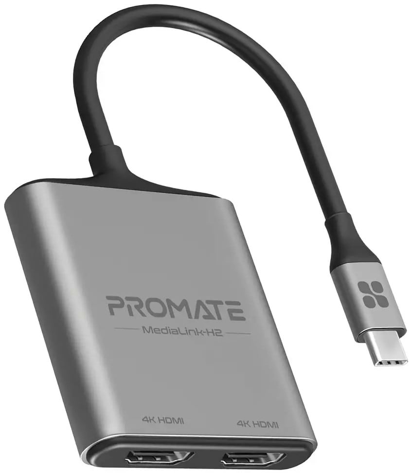 Перехідник Promate USB Type-C/HDMI medialink-h2.grey