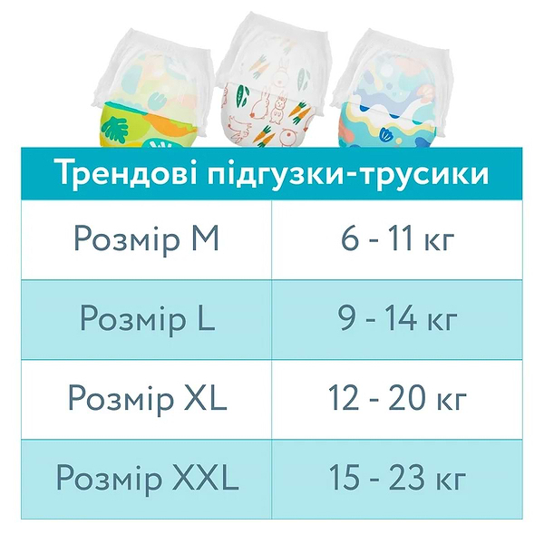 Фото - Одноразові підгузки-трусики Offspring розмір XXL 15-23 кг 24 шт. Підводний світ (DP-OI-FAP-XXL24P-AQT)