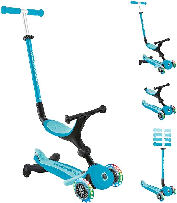 Фото - Трёхколёсный самокат Globber GO UP ACTIVE 360 аква (749-300)