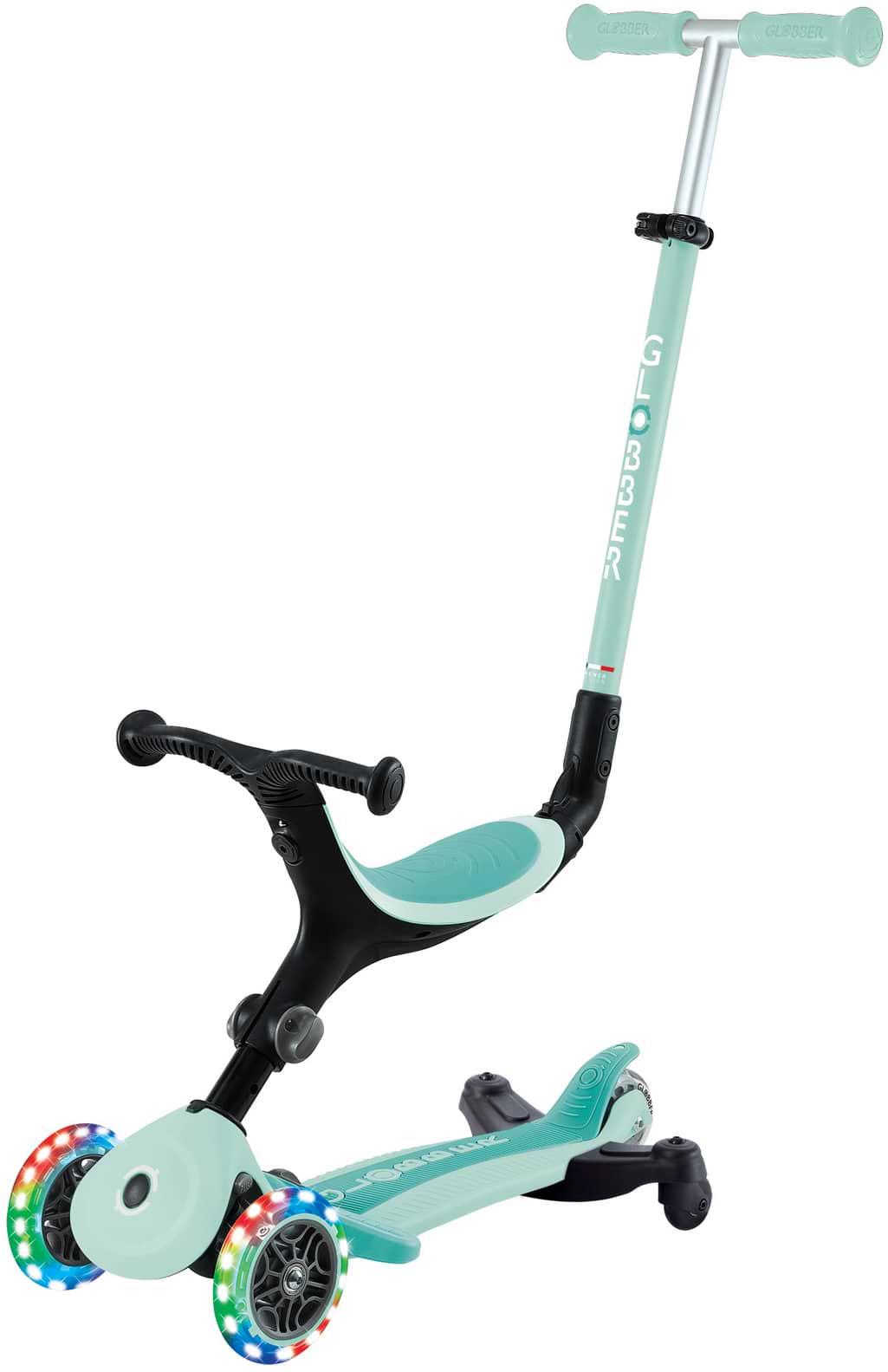 Трёхколёсный самокат Globber GO UP ACTIVE 360 мятный (749-206)