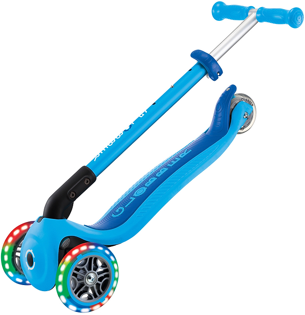 Фото - Триколісний самокат Globber PRIMO FOLDABLE LIGHTS блакитний (432-101-3)
