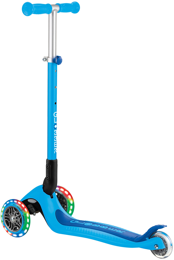 Фото - Триколісний самокат Globber PRIMO FOLDABLE LIGHTS блакитний (432-101-3)