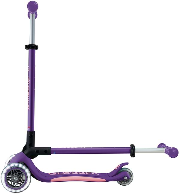 Фото - Триколісний самокат Globber ELITE LIGHTS фіолетово-рожевий (439-603-3)