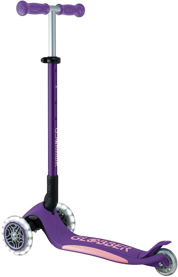 Фото - Триколісний самокат Globber ELITE LIGHTS фіолетово-рожевий (439-603-3)