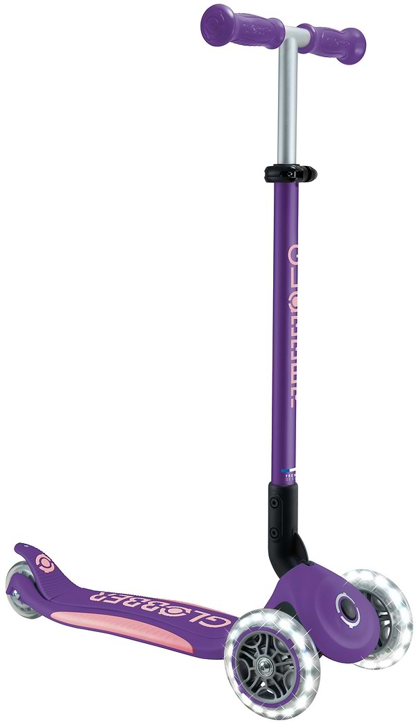 Фото - Триколісний самокат Globber ELITE LIGHTS фіолетово-рожевий (439-603-3)