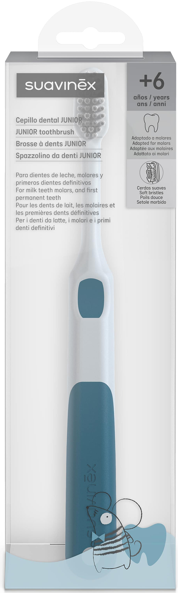 Фото - Зубна щітка мануальна дитяча Suavinex від 6 років STAGE 3 синя (403018)