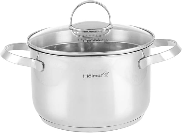 Фото - Набір каструль Holmer Dynamic 6 пр. кастрюля 2 л/2,8 л/3,8 л 3 кришки (CS-5651-SSD)