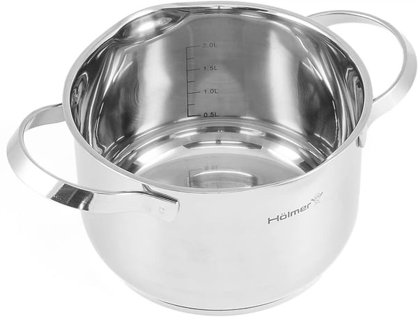 Фото - Набір каструль Holmer Dynamic 6 пр. кастрюля 2 л/2,8 л/3,8 л 3 кришки (CS-5651-SSD)