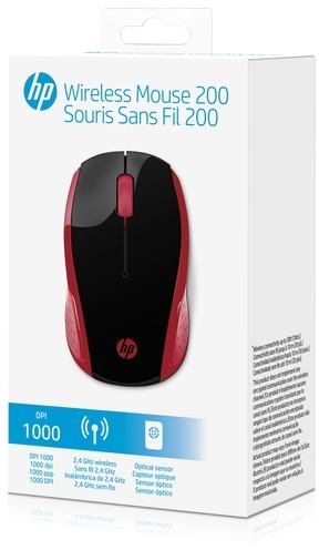 Фото - Мышь беспроводная HP 200 Red (2HU82AA)