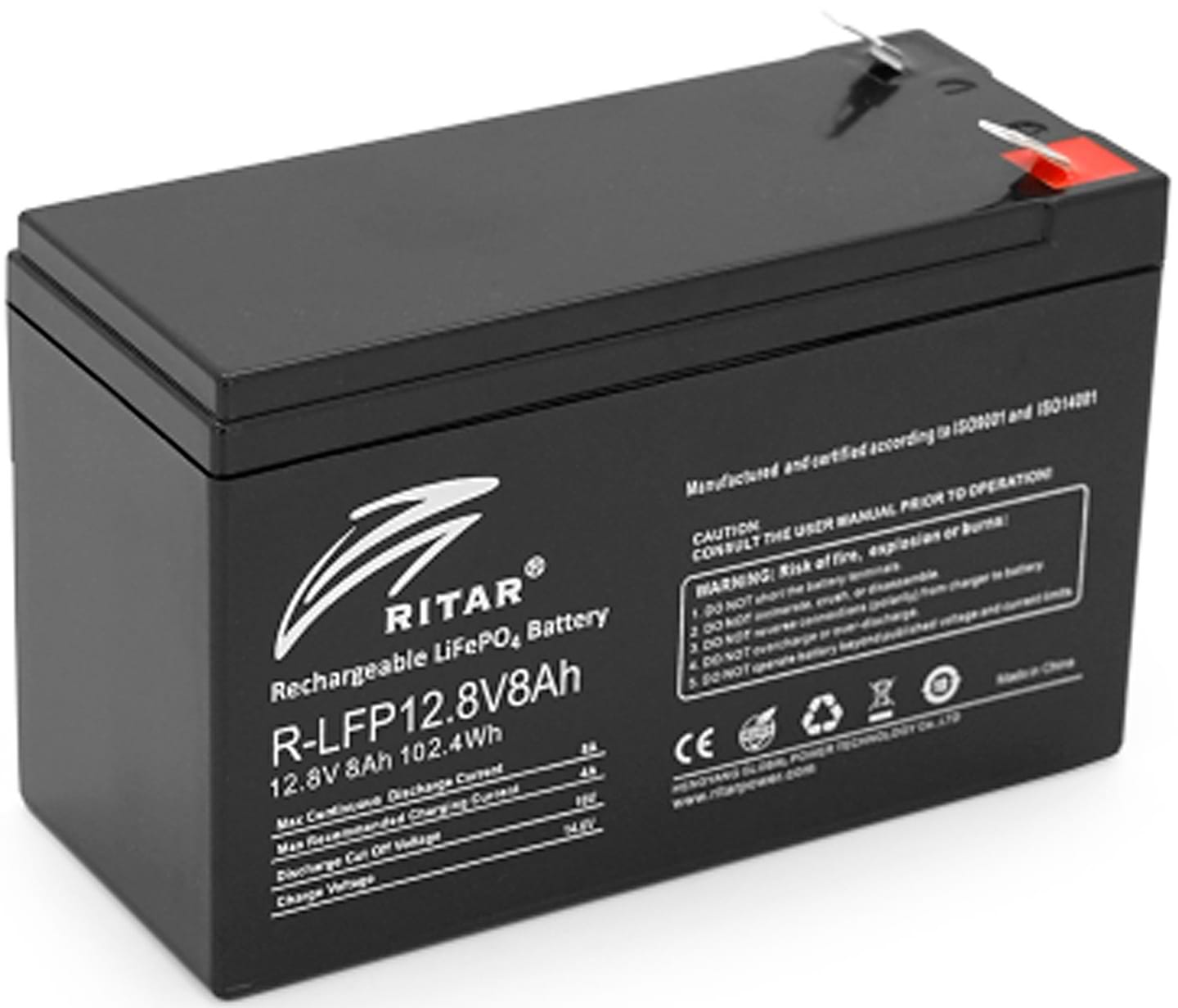 Акумулятор для ДБЖ Ritar LiFePO4 12,8V 8Ah (R-LFP 12.8V 8Ah)