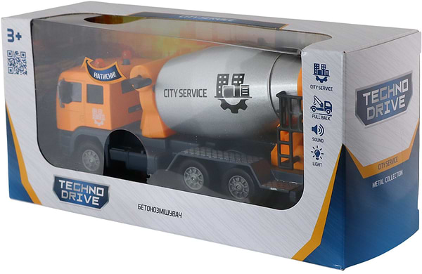 Фото - Наземна будівельна техніка TechnoDrive БЕТОНОЗМІШУВАЧ (світло, звук) (510777.270)