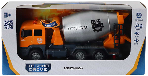 Фото - Наземна будівельна техніка TechnoDrive БЕТОНОЗМІШУВАЧ (світло, звук) (510777.270)