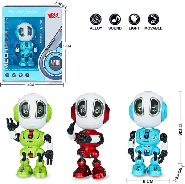 Фото - Інтерактивна іграшка MING YUAN Індуктивний робот (світло, звук) в асортименті (MY66-J1202)