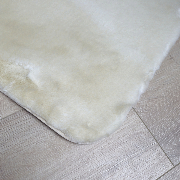 Фото - Килимок для підлоги з еко-хутра DarianA Tweed 160х220 см Бежевий (1000010369)