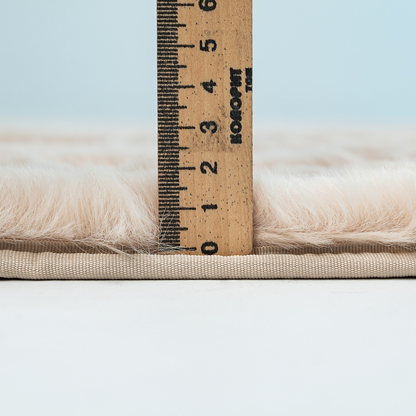 Фото - Килимок для підлоги з еко-хутра DarianA Tweed 160х220 см Бежевий (1000010369)
