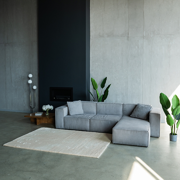 Фото - Килимок для підлоги з еко-хутра DarianA Tweed 160х220 см Бежевий (1000010369)