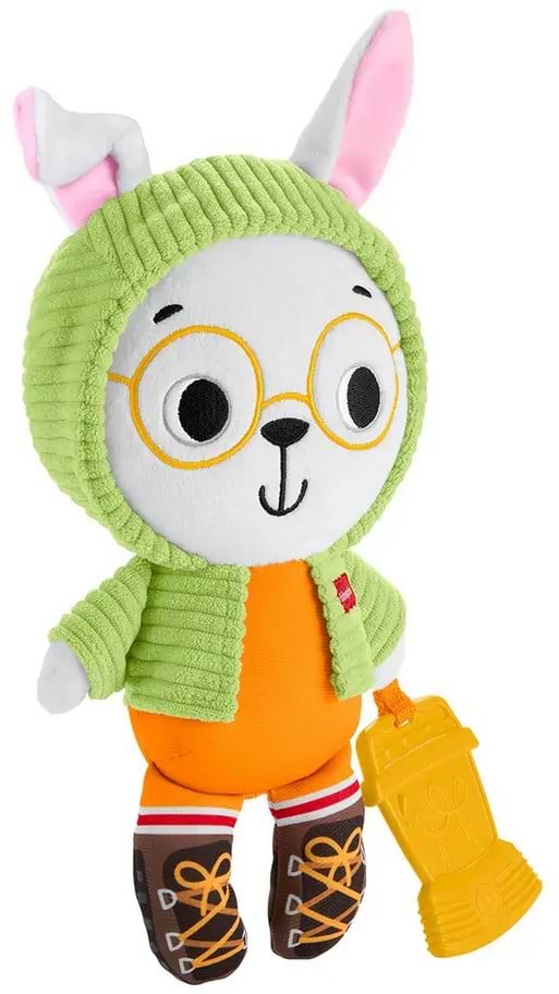 Фото - М'яка іграшка Fisher-Price "Зайчик-обіймашка" з прорізувачем (JLB87)