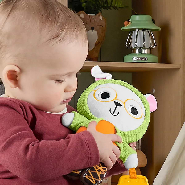 Фото - М'яка іграшка Fisher-Price "Зайчик-обіймашка" з прорізувачем (JLB87)
