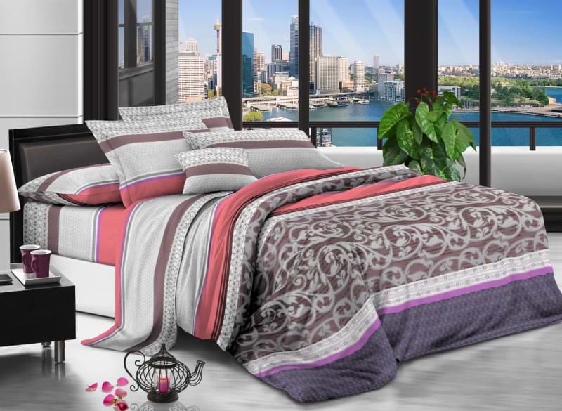 Комплект постельного белья Zastelli 15174-8 жатка 145х210 см серый (12572)