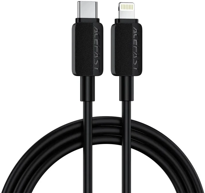 Кабель AceFast C26-01 USB-C to L PVC Black (6974316287087)