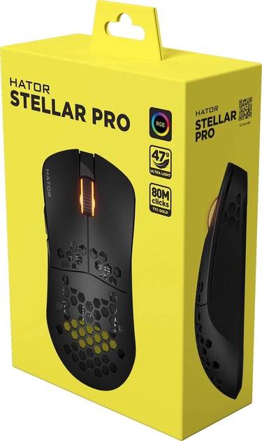 Фото - Мышь проводная игровая Hator Stellar PRO Black USB (HTM-540)
