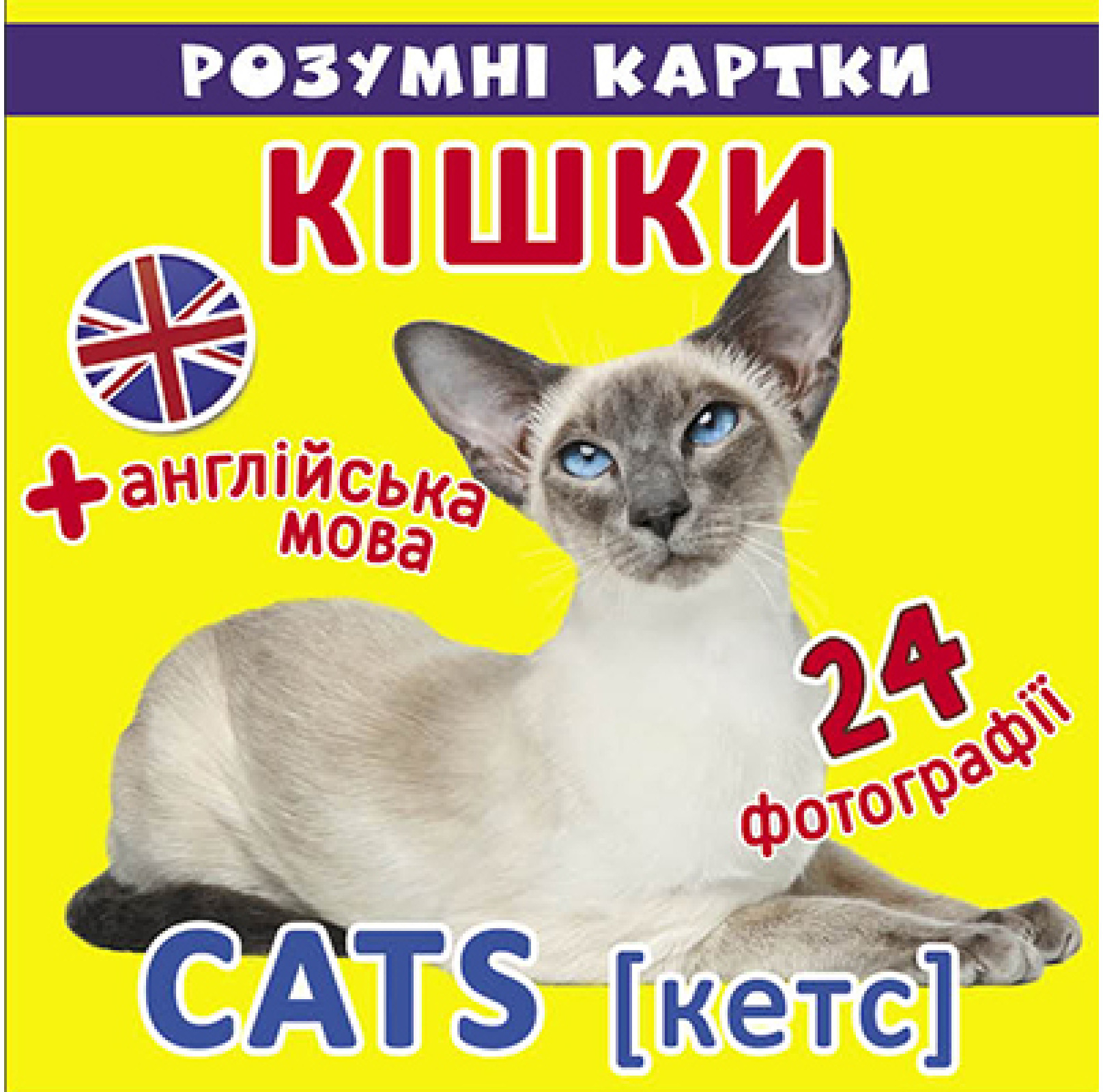 Карточки обучающие Crystal Book Умные. Кошки. 12 карточек (9789669369024)