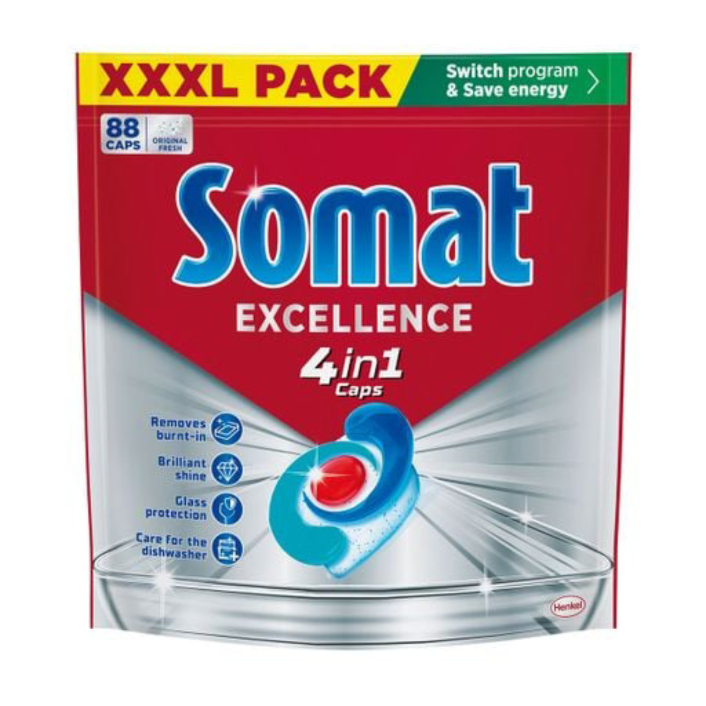 Таблетка для посудомоечной машины Somat Экселенс 4-в-1, 88 шт.