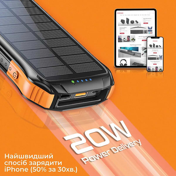Фото - Батарея мобільна Promate Solartank-10pdqi 10000mAh Black