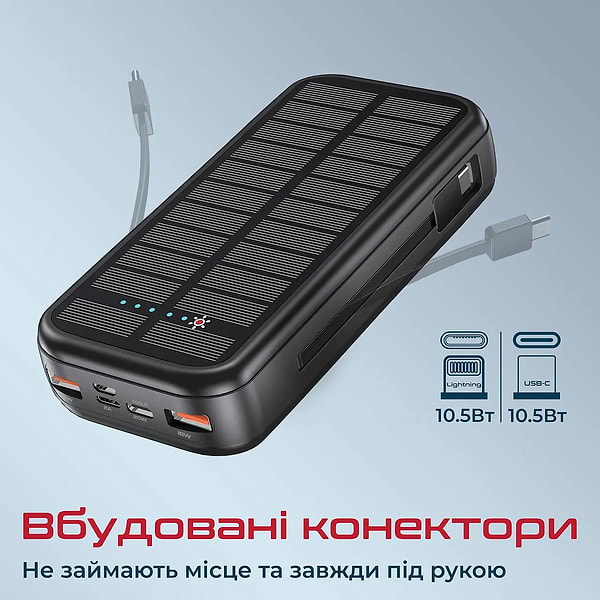 Фото - Батарея мобильная Promate 20000mAh (Solartank-20pdci.Black)