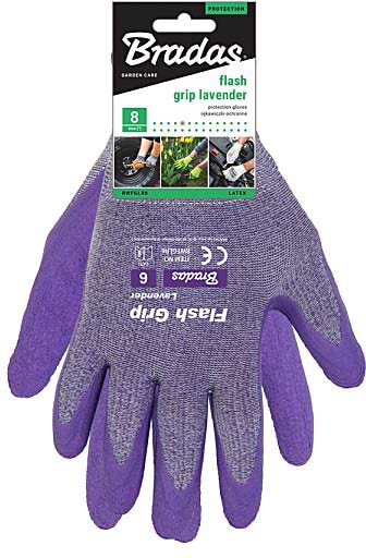 Перчатки садовые BRADAS FLEX GRIP LAVENDER размер 8 (RWFGLR8)