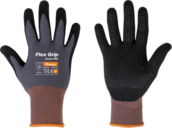 Фото - Перчатки садовые BRADAS FLEX GRIP SANDY размер 8 (RWFGS8)