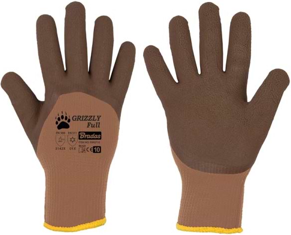 Фото - Перчатки садовые BRADAS GRIZZLY FULL размер 10 (RWGF10)